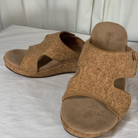 Spenco Kholo Karla Cork Wedge Slide Sandals, 8B - Picture 4 of 8
